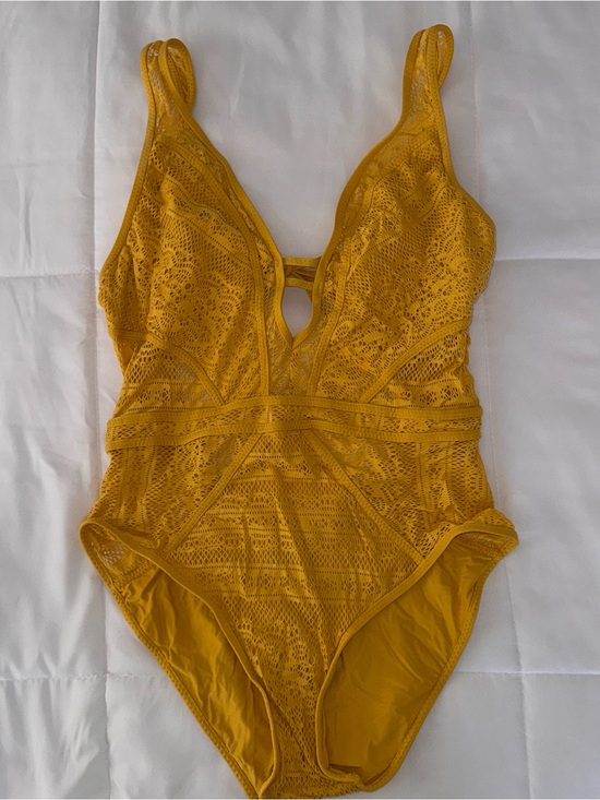 BECCA Other - Becca Mustard Yellow One-Piece Swimsuit